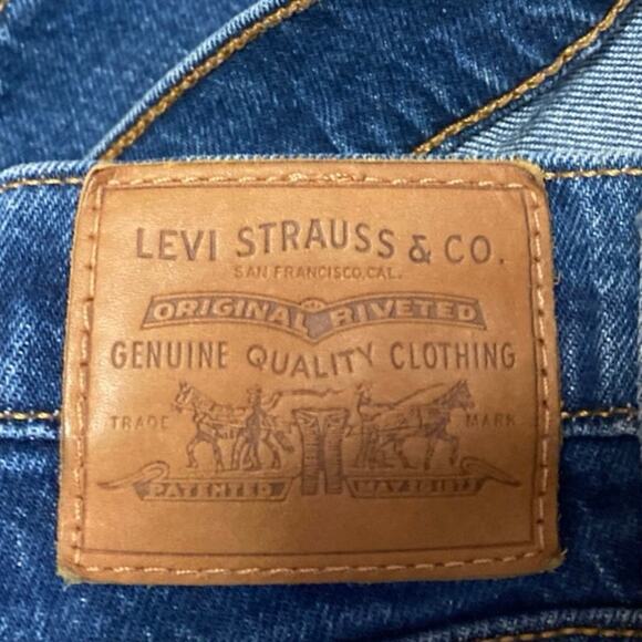 Levi's Wedgie Women's Blue High Rise Skinny Straight Denim Jeans Pants Size 28 - Picture 7 of 7